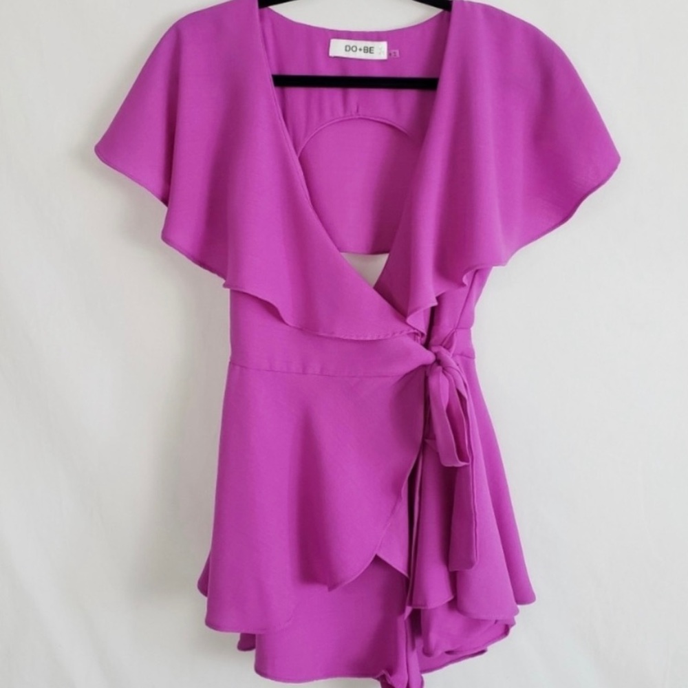 Do+Be Fuchsia Wrap Romper Size Medium - image 5